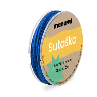 Manumi Sutaška 3mm/2m modrá - 1 ks