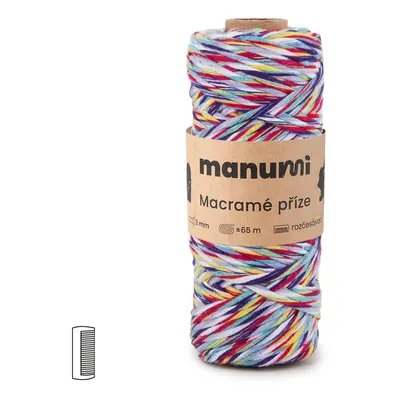 Manumi Macramé příze stáčená 3mm barevná - 1 ks