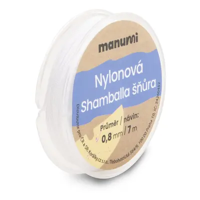 Manumi Nylonová šňůrka na Shamballa náramky 0,8mm/7m bílá č.31 - 5 ks