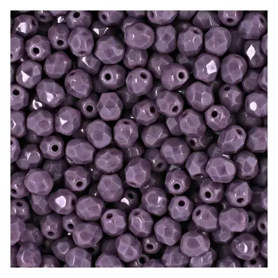 Manumi české broušené korálky 4mm Opaque Purple - 45 ks