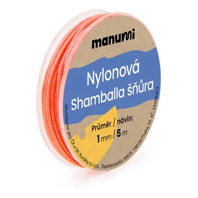 Manumi Nylonová šňůrka na Shamballa náramky 1mm/5m lososová č.18 - 1 ks