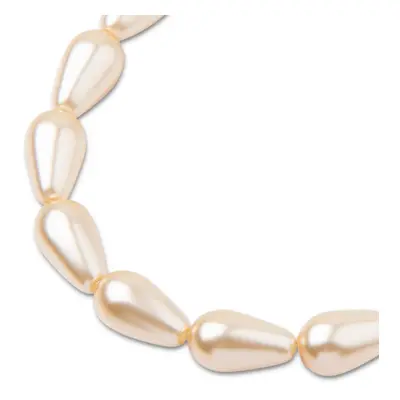 Preciosa perla hruška 15x8mm Pearl Effect Cream - 24 ks