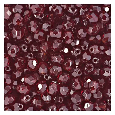 Manumi české broušené korálky 4mm Ruby - 225 ks