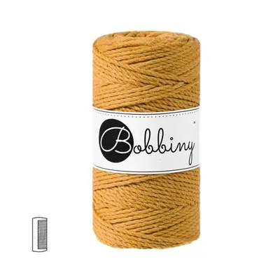 Bobbiny Macramé příze Regular 3PLY 3mm Mustard - 1 ks