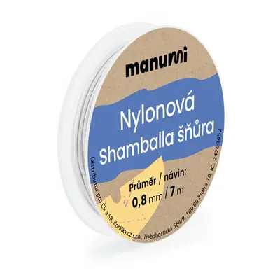 Manumi Nylonová šňůrka na Shamballa náramky 0,8mm/7m světle šedá č.39 - 1 ks