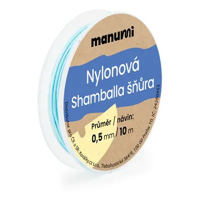 Manumi Nylonová šňůrka na Shamballa náramky 0,5mm/10m světle modrá č.7 - 5 ks