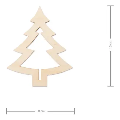 Dřevěný výřez stromek 10cm - 3 ks