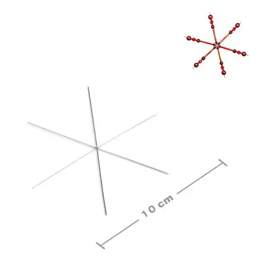 Manumi drátěný základ na výrobu šesticípé vánoční hvězdy 9,5 cm - 30 ks