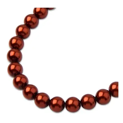 Preciosa kulatá perla MAXIMA 4mm Pearl Effect Dark Copper - 90 ks