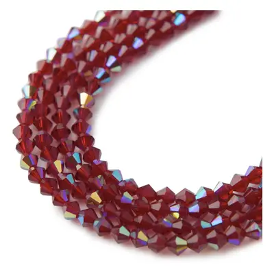 Manumi české cínové perle 4 mm Garnet AB - 45 ks