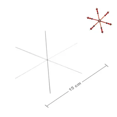 Manumi drátěný základ na výrobu šesticípé vánoční hvězdy 15,5 cm - 30 ks