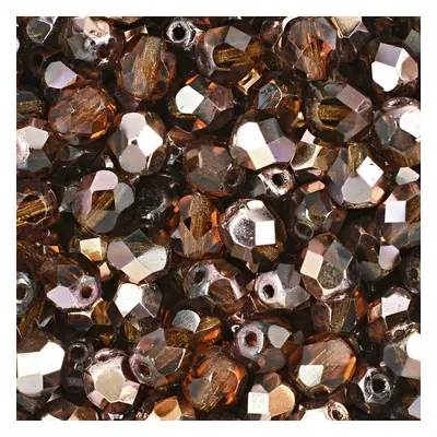 Manumi české broušené korálky 6mm Copper Smoky Topaz - 150 ks