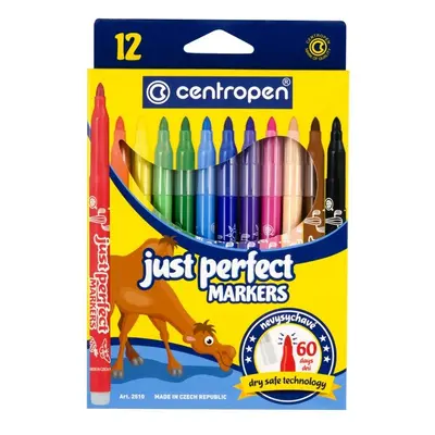 Centropen popisovače Just Perfect 2510 nevysychavý inkoust sada 12ks - 1 balení