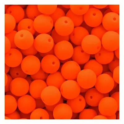 Estrela České mačkané korálky Estrela NEON 6 mm oranžové - 300 ks