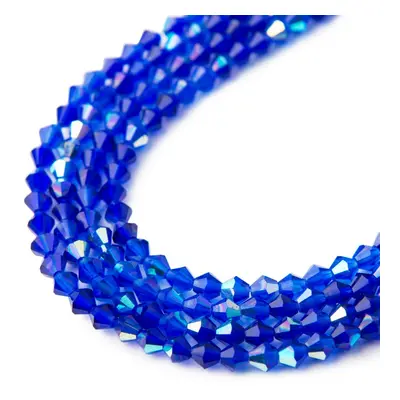 Manumi české cínové perle 4 mm Cobalt Blue AB - 45 ks