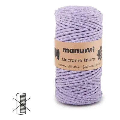 Manumi Macramé šňůra 3mm levandulová - 3 ks