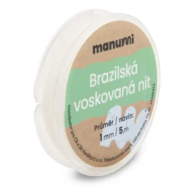 Manumi Brazilská voskovaná nit 1mm/5m bílá - 5 ks