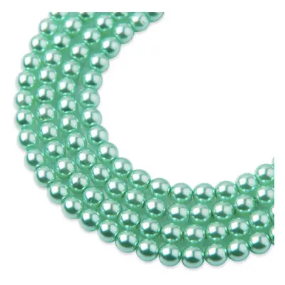 Manumi české voskové perle 4mm Mint green - 45 ks