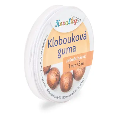 Manumi Klobouková guma 1mm/3m bílá č.1 - 5 ks