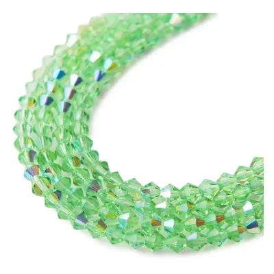 Manumi české cínové perle 4 mm Peridot AB - 135 ks