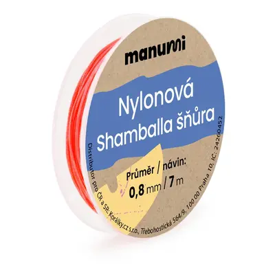 Manumi Nylonová šňůrka na Shamballa náramky 0,8mm/7m červená č.34 - 5 ks