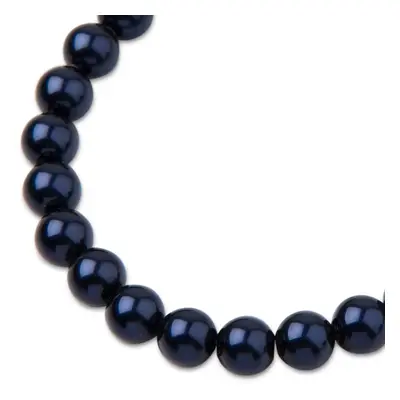 Preciosa kulatá perla MAXIMA 8mm Pearl Effect Dark Blue - 45 ks