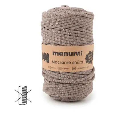 Manumi Macramé šňůra 5mm mokka - 3 ks