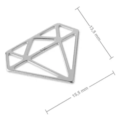 Stříbrný přívěsek diamant - 5 ks