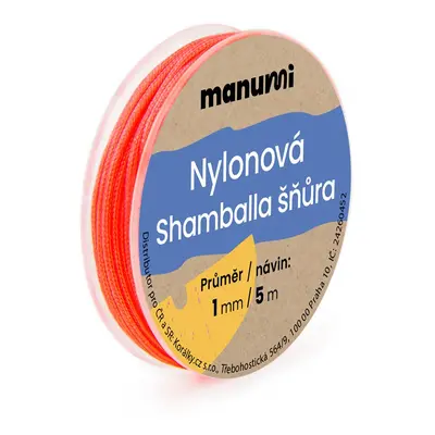 Manumi Nylonová šňůrka na Shamballa náramky 1mm/5m červená č.21 - 5 ks