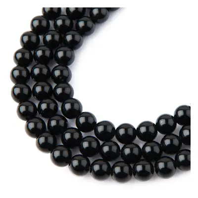 Korálky z minerálu Černý obsidián 6mm - 30 ks