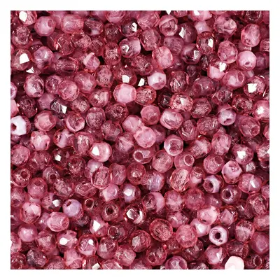 Manumi české broušené korálky 3mm Pearl Fuchsia - 300 ks