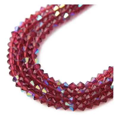 Manumi české cínové perle 4 mm Fuchsia AB - 45 ks