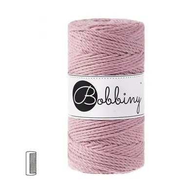 Bobbiny Macramé příze Regular 3PLY 3mm Dusty pink - 1 ks