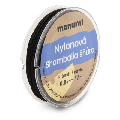 Manumi Nylonová šňůrka na Shamballa náramky 0,8mm/7m černá č.40 - 5 ks