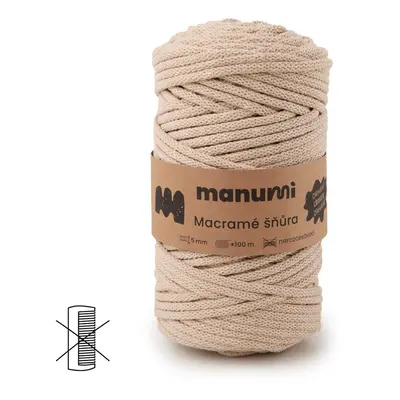 Manumi Macramé šňůra 5mm cappuccino - 3 ks