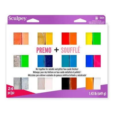 Sculpey PREMO & SOUFFLÉ sada 649g 24 barev - 3 sady