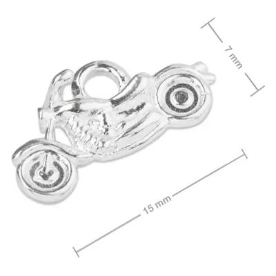 Stříbrný přívěsek motorka - 5 ks