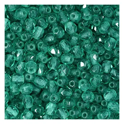 Manumi české broušené korálky 4mm Emerald - 45 ks