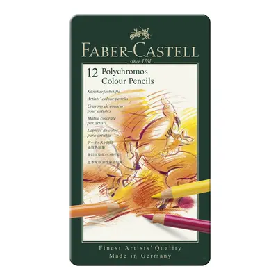 Faber-Castell sada pastelek Polychromos v plechové krabičce 12 ks - 1 sada