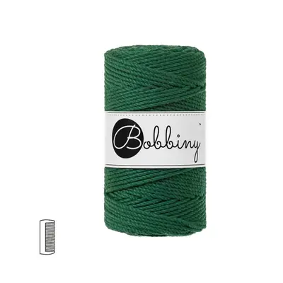 Bobbiny Macramé příze Regular 3PLY 3mm Pine green - 1 ks