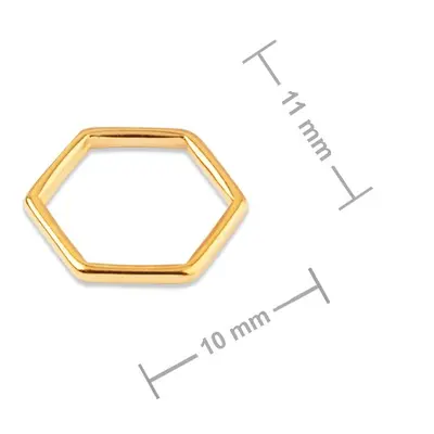 Manumi spojovací díl hexagon 11x10mm pozlacený - 1 ks