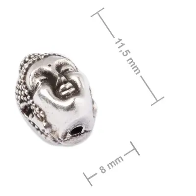 Manumi korálek Buddha 11,5x8mm postříbřený - 1 ks