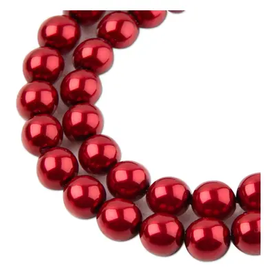 Manumi české voskové perle 8mm bordo - 22 ks