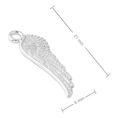 Stříbrný přívěsek andělské křídlo - 5 ks