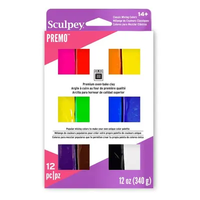 Sculpey PREMO sada 340g 12 barev - 3 sady