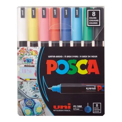 POSCA popisovače 1MR akrylové barvy mix sada 8ks - 1 sada