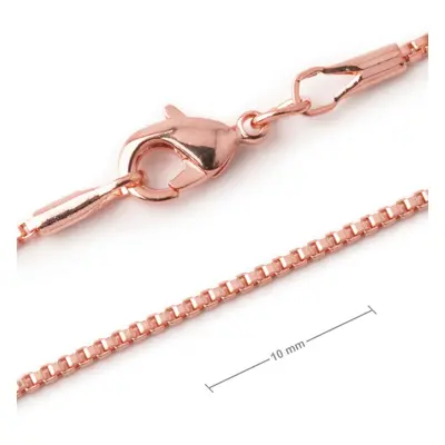 Bižuterní řetízek se zapínáním 19cm rose gold č.80 - 5 ks