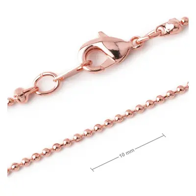 Bižuterní řetízek se zapínáním 17cm rose gold č.71 - 1 ks