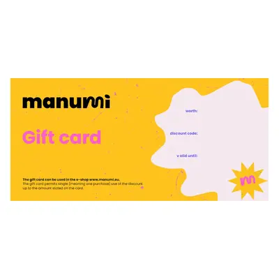 Gift voucher for Manumi.eu €30 - 1 ks