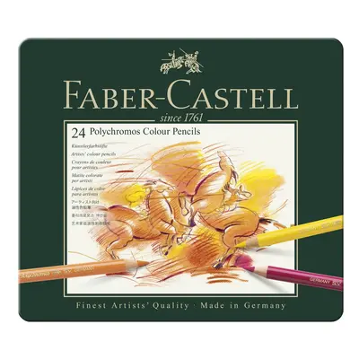 Faber-Castell sada pastelek Polychromos v plechové krabičce 24 ks - 1 sada